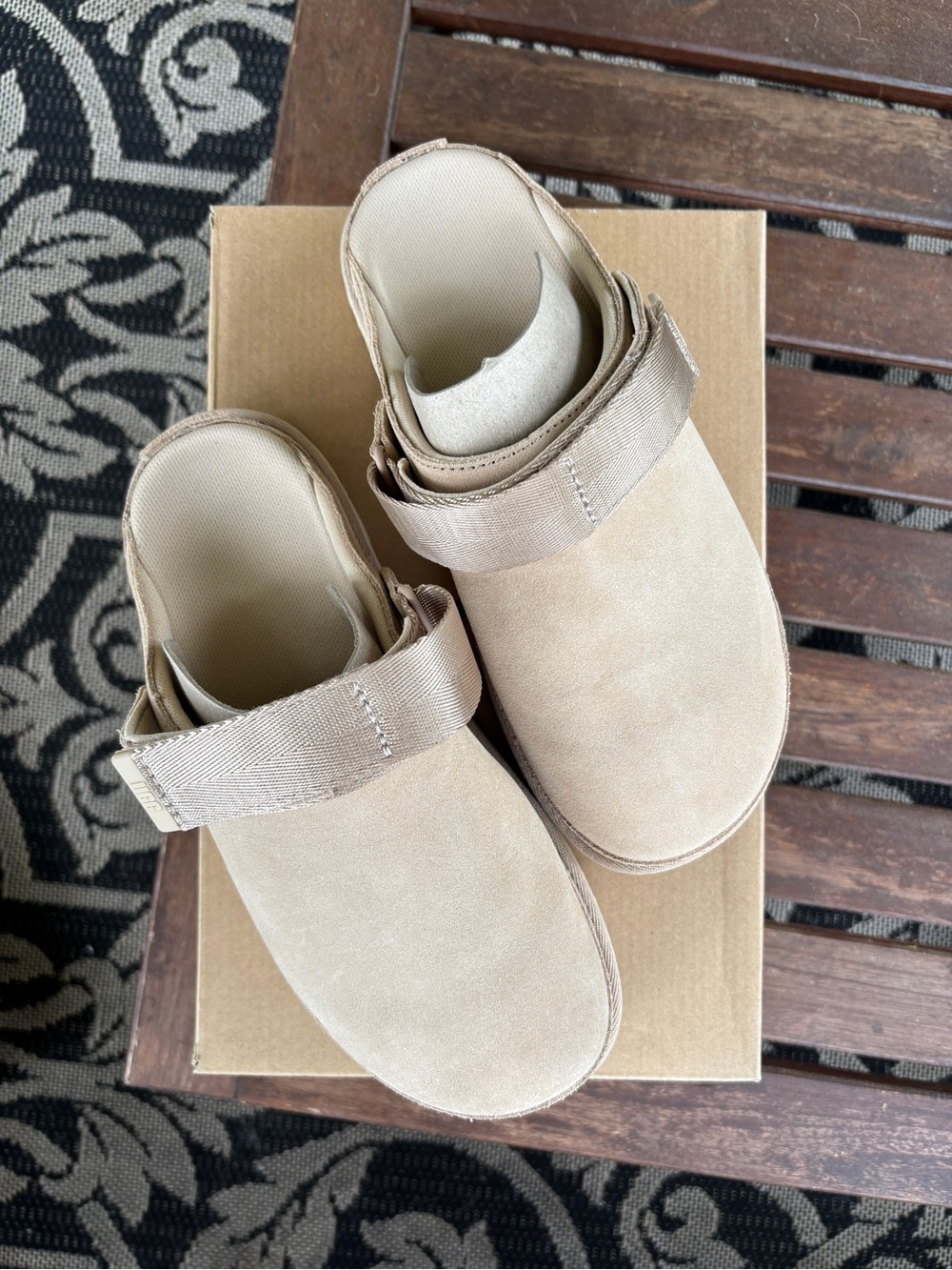 UGG Goldstar Suede Slip-On Clog with Adjustable Strap - Picture 3 of 4